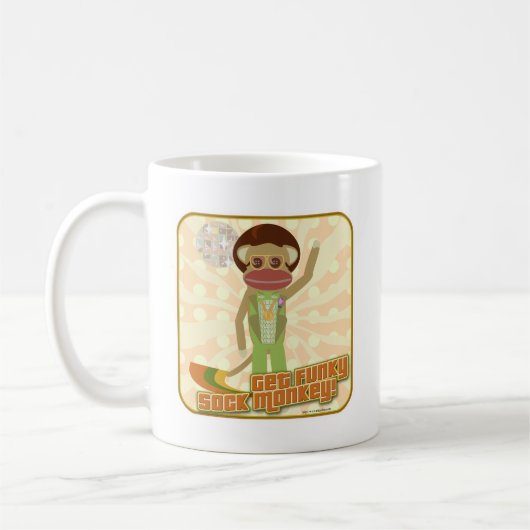 Holen Sie sich Funky Sock Monkey Kaffeetasse (Links)