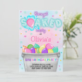 Holen Sie sich getränkte Wasserballons zum Geburts Einladung (Stehend Vorderseite)