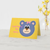 Holen Sie sich gut Teddy Bear Karte (Gelbe Blume)