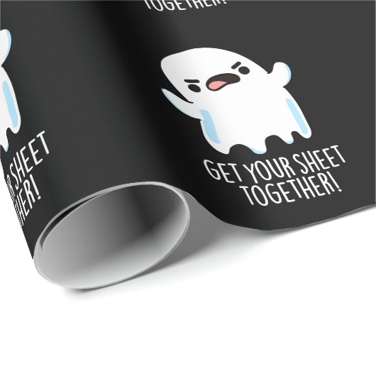 Holen Sie sich Ihr Blatt zusammen Funny Ghost Puff Geschenkpapier (Rolleneckpunkt)