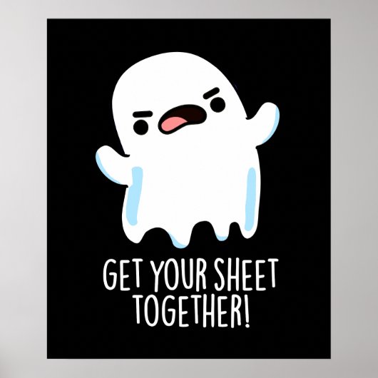 Holen Sie sich Ihr Blatt zusammen Funny Ghost Puff Poster (Vorne)