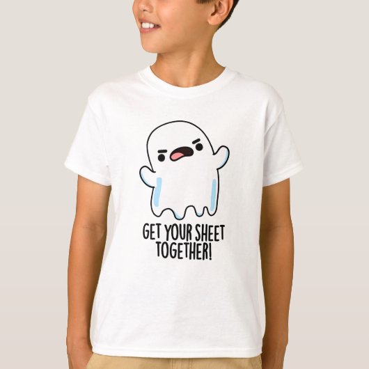 Holen Sie sich Ihr Blatt zusammen Funny Ghost Puff T-Shirt (Vorderseite)