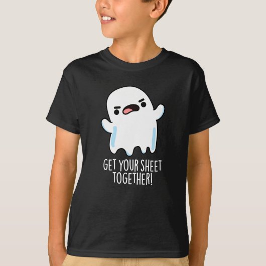 Holen Sie sich Ihr Blatt zusammen Funny Ghost Puff T-Shirt (Vorderseite)