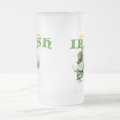 Holen Sie sich Ihr Irisch auf der Leprechaun-Tasse Mattglas Bierglas (Mittel)