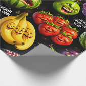 Holen Sie sich Ihr Obst und Gemüse Premium-Geschen Geschenkpapier (Ecke)