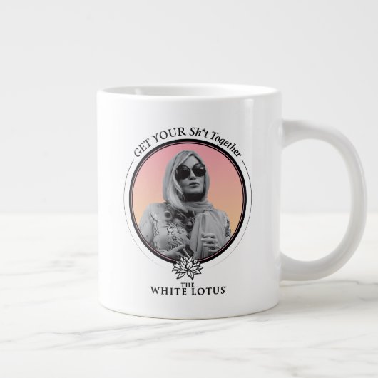 Holen Sie sich Ihr Sh*t zusammen - der weiße Lotus Jumbo-Tasse (Rechts)
