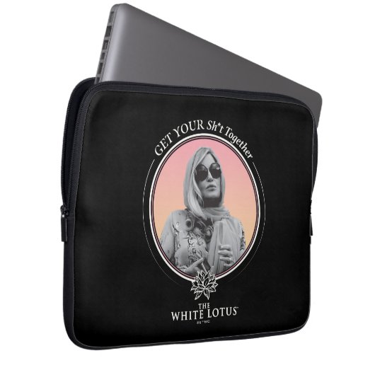 Holen Sie sich Ihr Sh*t zusammen - der weiße Lotus Laptopschutzhülle (Vorne Rechts)