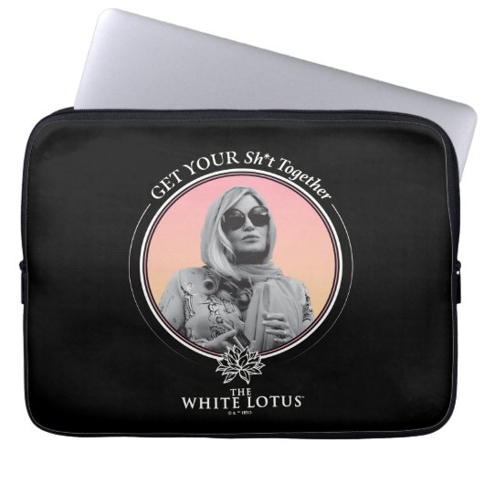 Holen Sie sich Ihr Sh*t zusammen - der weiße Lotus Laptopschutzhülle (Vorderseite)