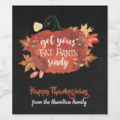 Holen Sie sich Ihre fettfreien Pants Fertigpants E Weinetikett (Einzelnes Label)