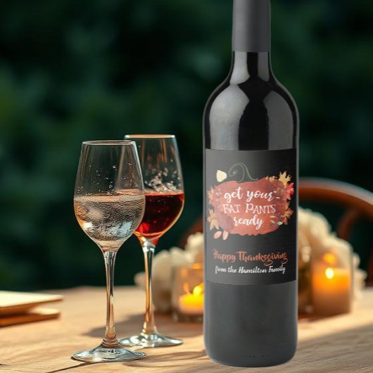 Holen Sie sich Ihre fettfreien Pants Fertigpants E Weinetikett