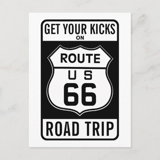 Holen Sie sich Ihre Kicks auf der Route 66 Postkarte (Vorderseite)