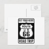 Holen Sie sich Ihre Kicks auf der Route 66 Postkarte (Vorne/Hinten)