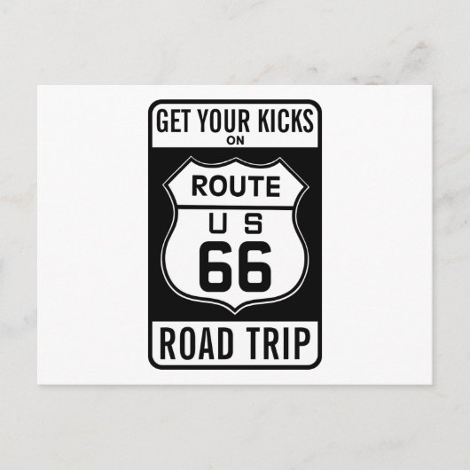 Holen Sie sich Ihre Kicks auf der Route 66 Postkarte (Vorderseite)