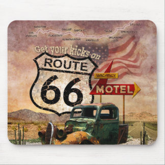 Holen Sie sich Ihre Kicks auf Route 66 Mousepad