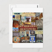 Holen Sie sich Ihre Kicks auf Route 66 Postkarte (Vorne/Hinten)