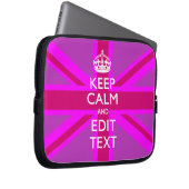 Holen Sie sich Ihren Behalten, ruhigen Text auf Fu Laptopschutzhülle (Vorne Rechts)