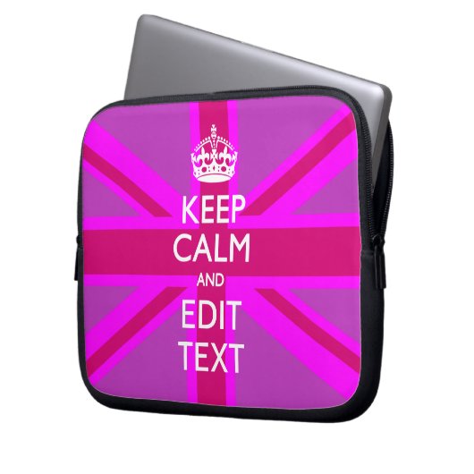 Holen Sie sich Ihren Behalten, ruhigen Text auf Fu Laptopschutzhülle (Vorderseite Links)