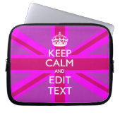 Holen Sie sich Ihren Behalten, ruhigen Text auf Fu Laptopschutzhülle (Vorderseite)