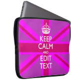 Holen Sie sich Ihren Behalten, ruhigen Text auf Fu Laptopschutzhülle (Vorne Rechts)