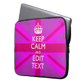 Holen Sie sich Ihren Behalten, ruhigen Text auf Fu Laptopschutzhülle (Vorderseite Links)
