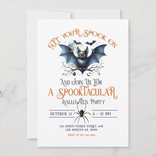 Holen Sie sich Ihren Spooktacular-Halloween-Party Einladung (Vorderseite)