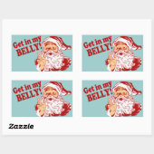 Holen Sie sich in meinem Bauch Funny Christmas Rechteckiger Aufkleber (Blatt)