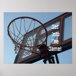 Holen Sie sich ins Spiel! Basketball-Poster Poster