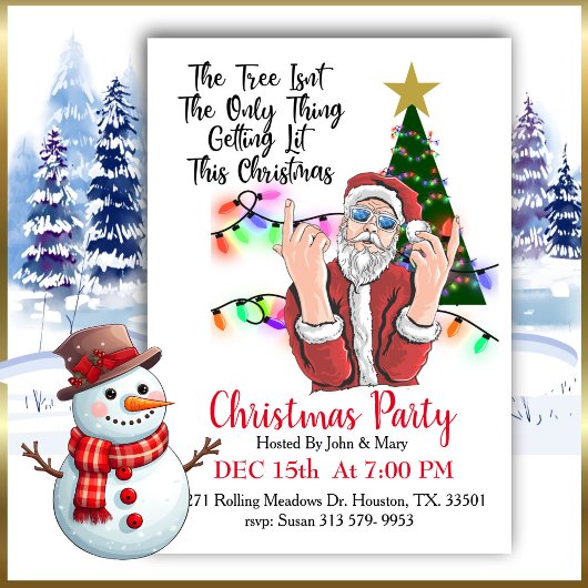 Holen Sie sich Lit Weihnachten Einladung