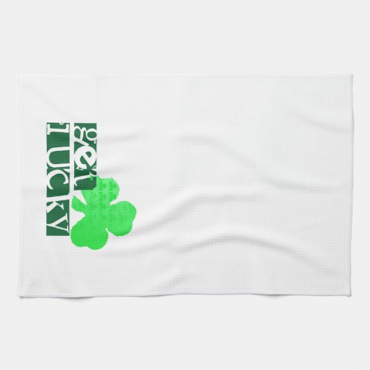 Holen Sie sich Lucky St Patrick's Day Kitchen Hand Geschirrtuch (Horizontal)
