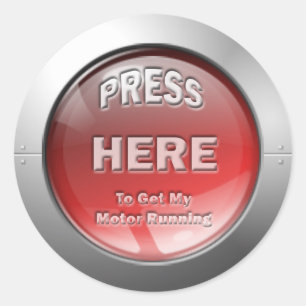 Holen Sie sich meinen Motor-Laufaufkleber Runder Aufkleber