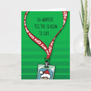 Holen Sie sich meinen Slack-Co-Arbeiter Weihnachts Feiertagskarte