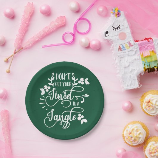 Holen Sie sich nicht Ihre Faust in zarter Weihnach Pappteller (Party)