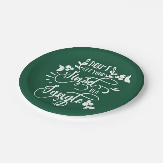 Holen Sie sich nicht Ihre Faust in zarter Weihnach Pappteller (Schrägansicht)