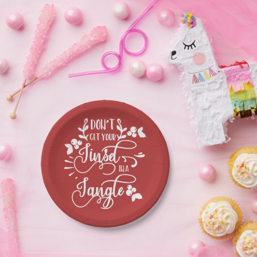 Holen Sie sich nicht Ihre Faust in zarter Weihnach Pappteller (Party)