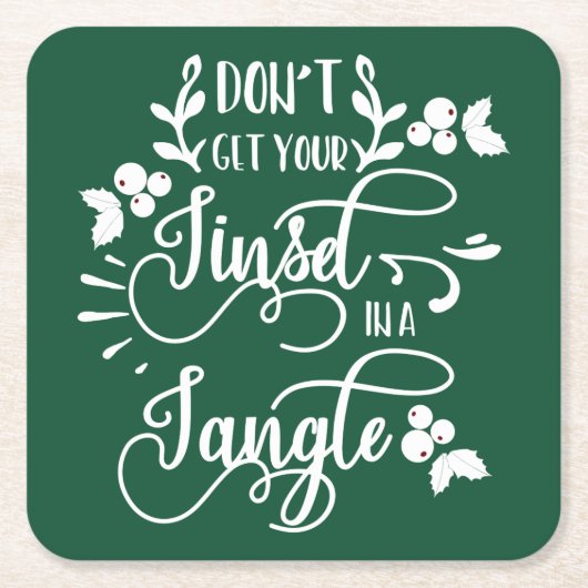 Holen Sie sich nicht Ihre Faust in zarter Weihnach Rechteckiger Pappuntersetzer (Vorderseite)