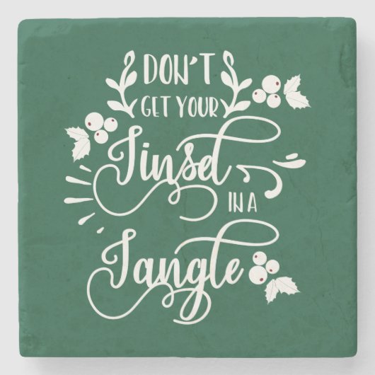 Holen Sie sich nicht Ihre Faust in zarter Weihnach Steinuntersetzer (Vorderseite)