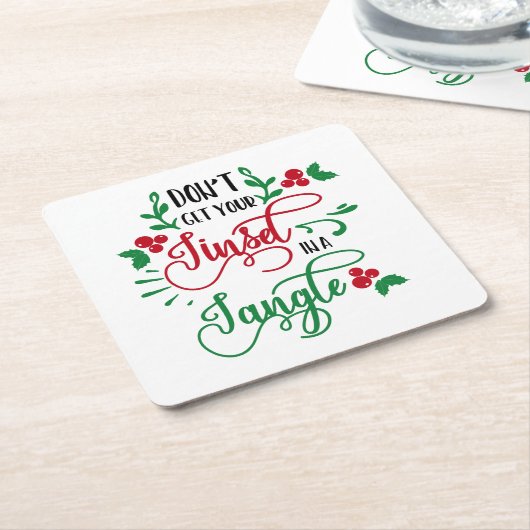 Holen Sie sich nicht Ihren Fingerhut in einem knac Rechteckiger Pappuntersetzer (angewinkelt)