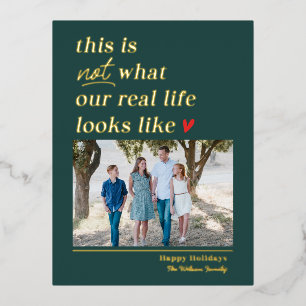 Holen Sie sich Real Fox Weihnachtsfeiertag Foto Po Folien Feiertagspostkarte