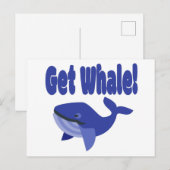 Holen Sie sich Whale, machen Sie sich einen lustig Postkarte (Vorne/Hinten)