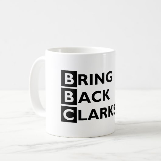 Holen Sie zurück Clarkson-Tasse Kaffeetasse (Vorderseite Links)