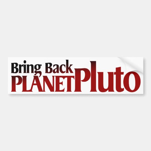 Holen Sie zurück Planeten Pluto Autoaufkleber (Vorne)