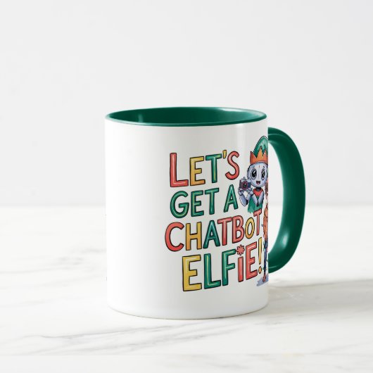 🤖 holen wir einen Chatbot Elfie Funny Christmas M Tasse (VorderseiteRechts)