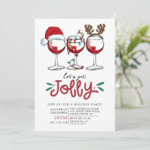 Holen wir uns Jolly Weihnachts Cocktail Party Einl Einladung (Stehend Vorderseite)