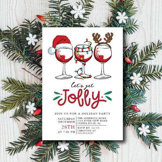 Holen wir uns Jolly Weihnachts Cocktail Party Einl Einladung