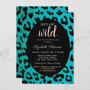 Holen wir uns Wild Chic Leopard Print Bachelorette Einladung