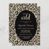 Holen wir uns Wild Glitzer Leopard Print Bachelore Einladung (Vorne/Hinten)
