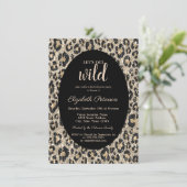 Holen wir uns Wild Glitzer Leopard Print Bachelore Einladung (Stehend Vorderseite)