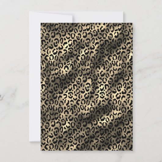 Holen wir uns Wild Gold Leopard Print Bachelorette Einladung (Rückseite)