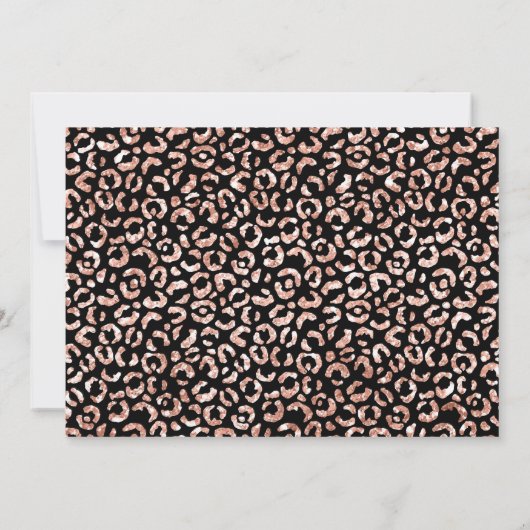 Holen wir uns Wild Rose Gold Leopard Bachelorette Einladung (Rückseite)