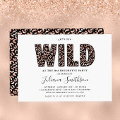 Holen wir uns Wild Rose Gold Leopard Bachelorette Einladung